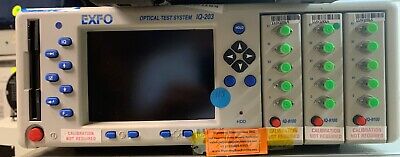 Exfo IQ-203 frame has 3 x  (1x4)  IQ-9100 switch cards