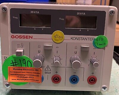 Gossen Konstanter  23K2X25R1 DC Power Supply  2 X 25V 1A