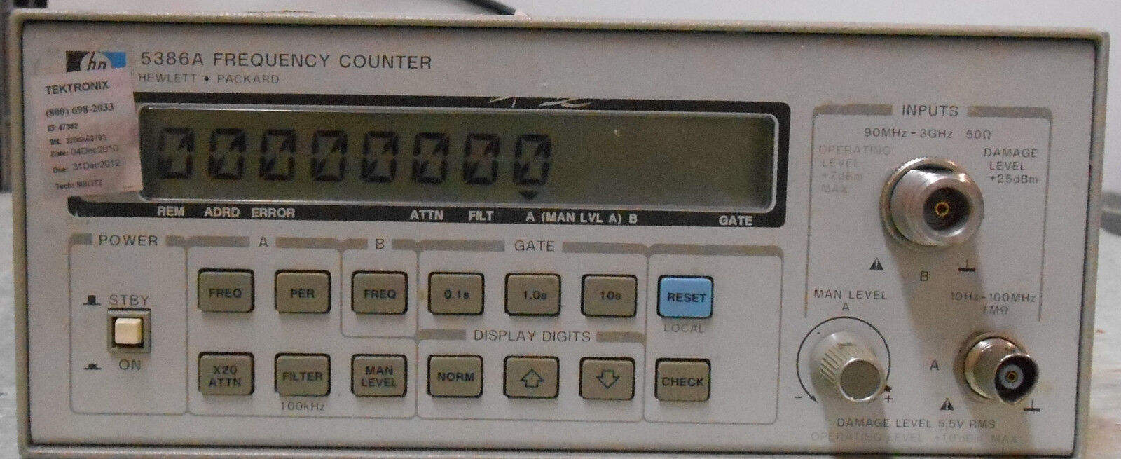 HP 5386A 3 GHz counter, option 004