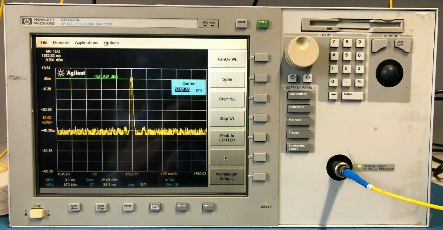 Agilent 86142A Optical Spectrum Analyzer 600-1700nm **FRESH OEM CALIBRATION**