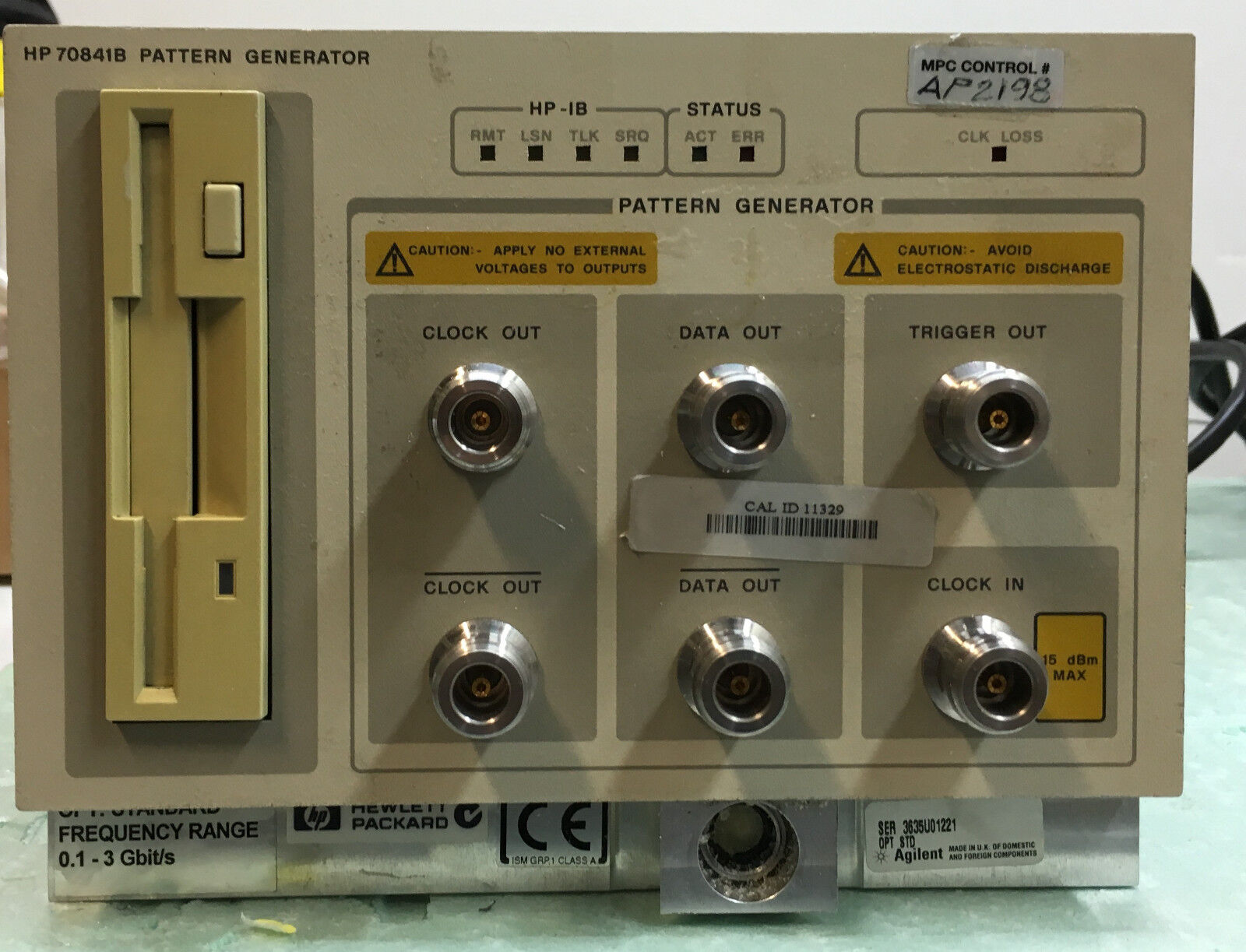 Agilent / HP 70841B Pattern Generator