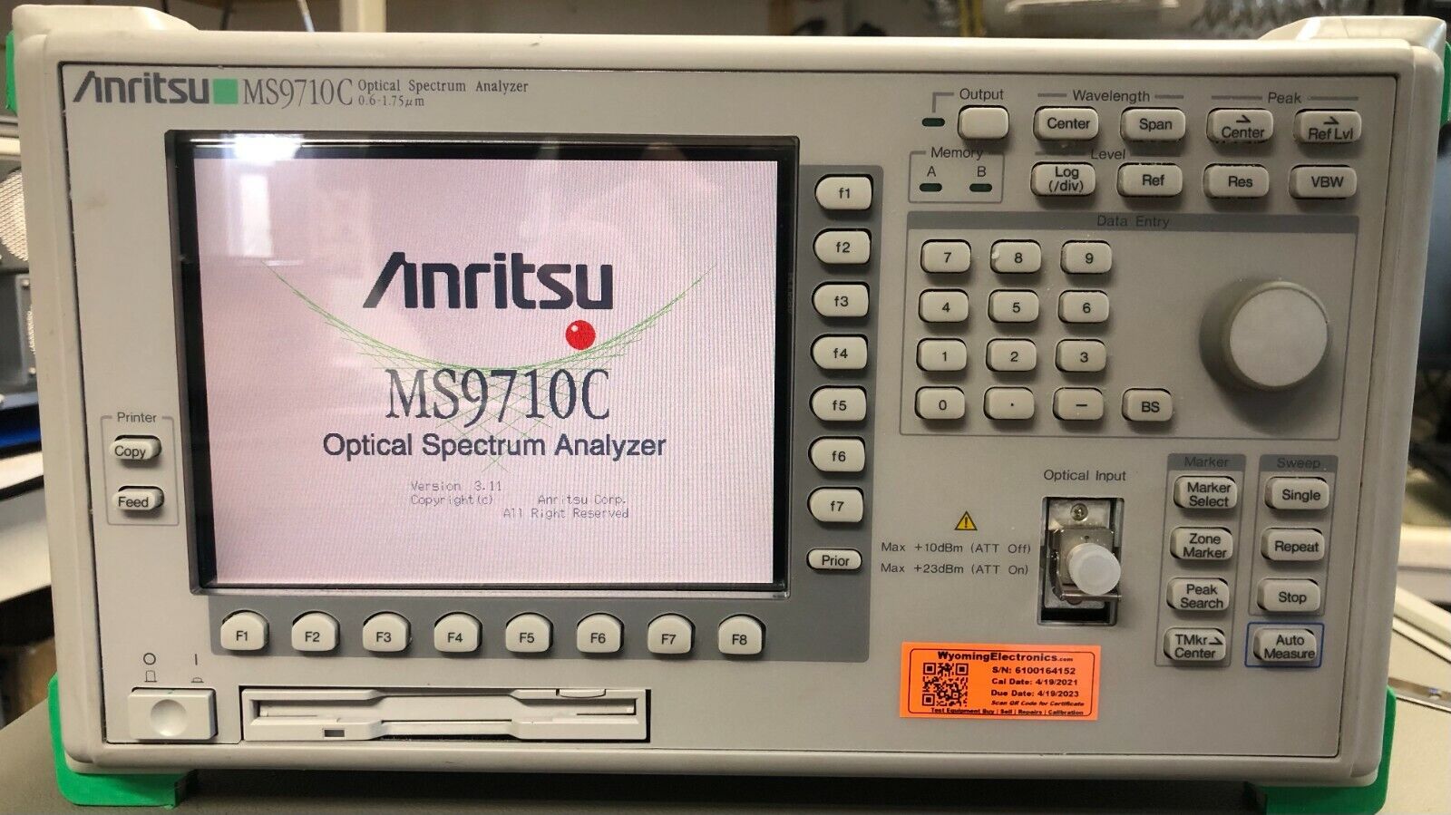 Anritsu MS9710C Optical Spectrum Analyzer **CALIBRATED**
