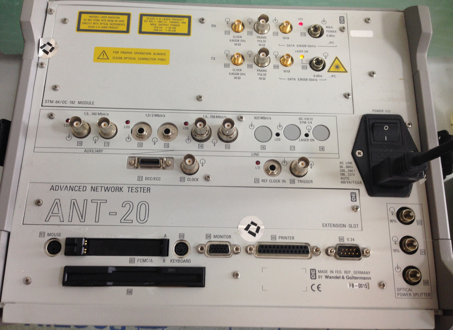 Acterna ANT-20SE STM64 OC-192 S ANT-10Gig ANT20SE