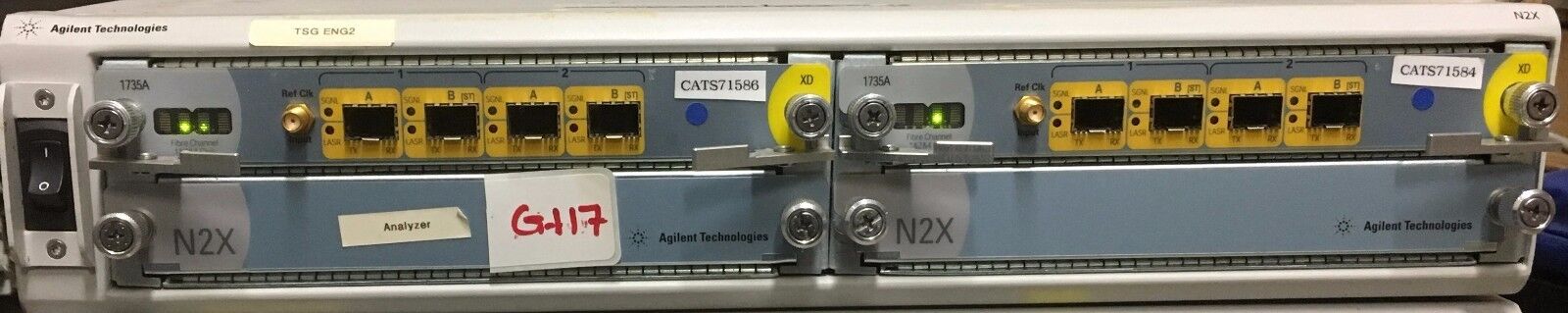 Agilent N5541A N2X Chassis w (2 X 1735A) LAN Protocol Fiber Modules