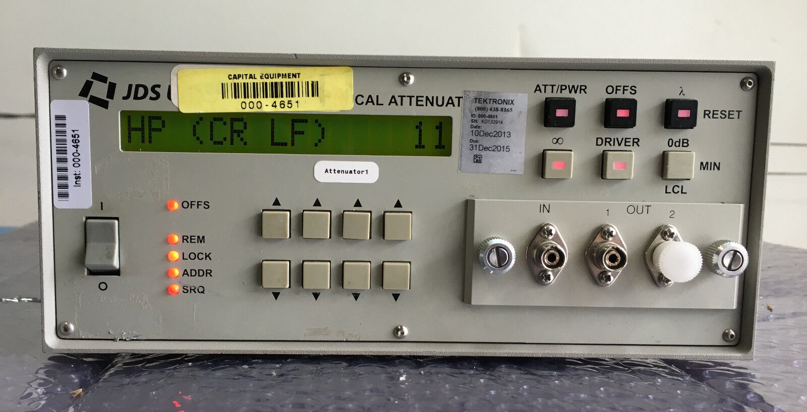 JDS Uniphase HA9   JDSU HA97+18KFA1  Programmable Attenuator