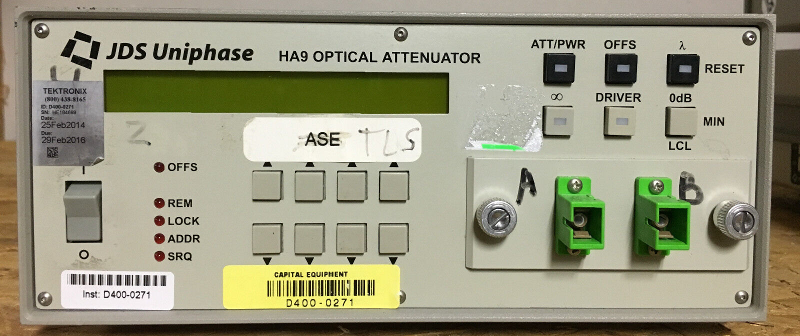 JDS Uniphase  JDSU HA9 HA097+20ASU1  Programmable Attenuator