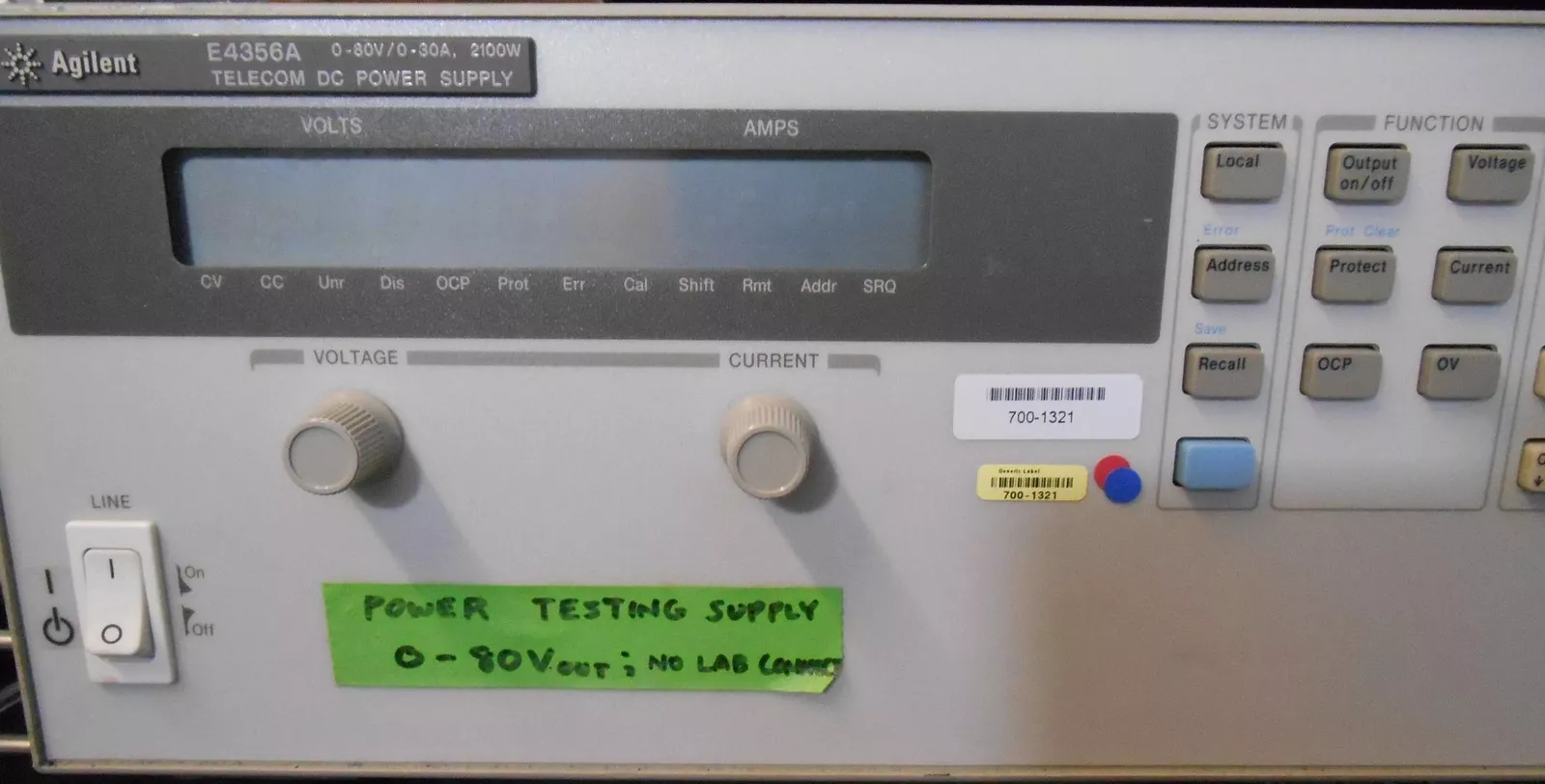 AGILENT E4356A TELECOM DC POWER SUPPLY