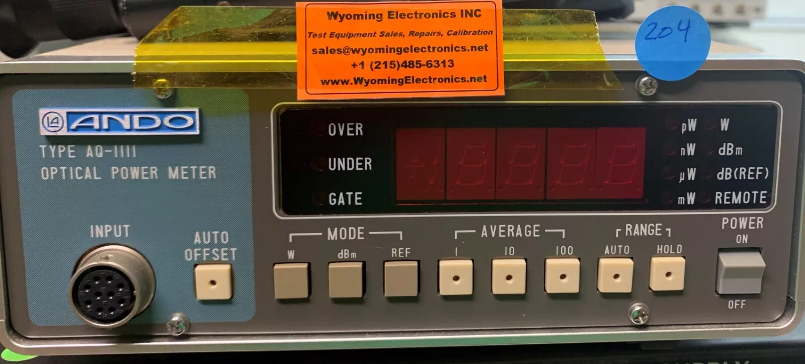 ANDO AQ-1111 Optical Power Meter TESTED WORK
