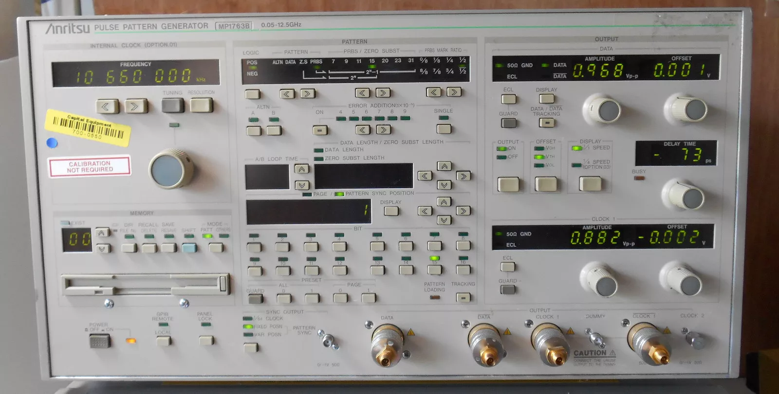 ANRITSU MP1763B Error Detector 5-12 Ghz opt 01