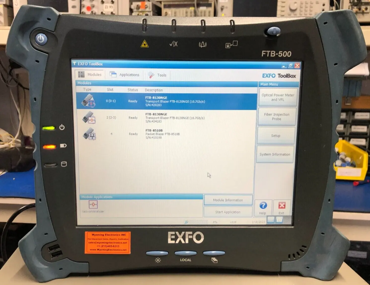 EXFO FTB-500 8-slot platform w/ modules **GREAT CONDITION**