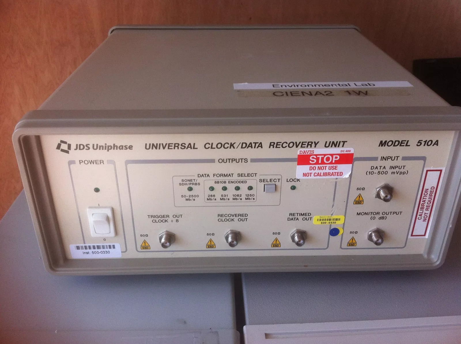 JDSU 510A UNIVERSAL CLOCK DATA RECOVERY UNIT