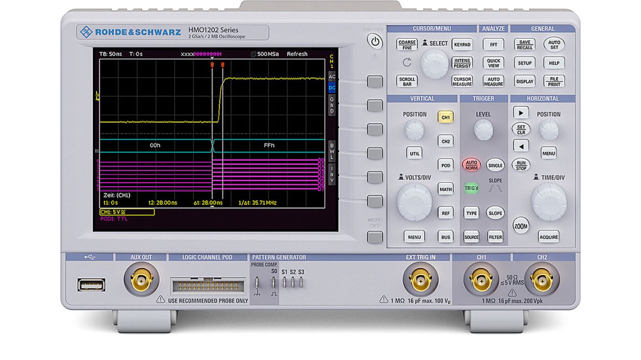 Rohde and Schwarz HMO1202 Digital Oscilloscope, 50 MHz to 300 MHz Rohde and Schwarz HMO1202 Digital Oscilloscope, 50 MHz to 300 MHz