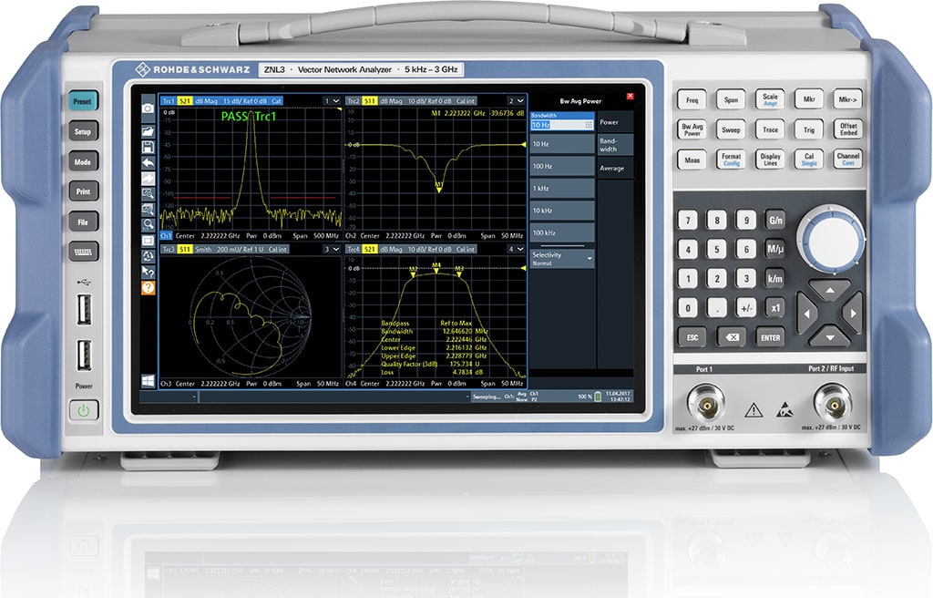 Rohde and Schwarz ZNL3 Vector network analyzer, 5 kHz to 3 GHz Rohde and Schwarz ZNL3 Vector network analyzer, 5 kHz to 3 GHz