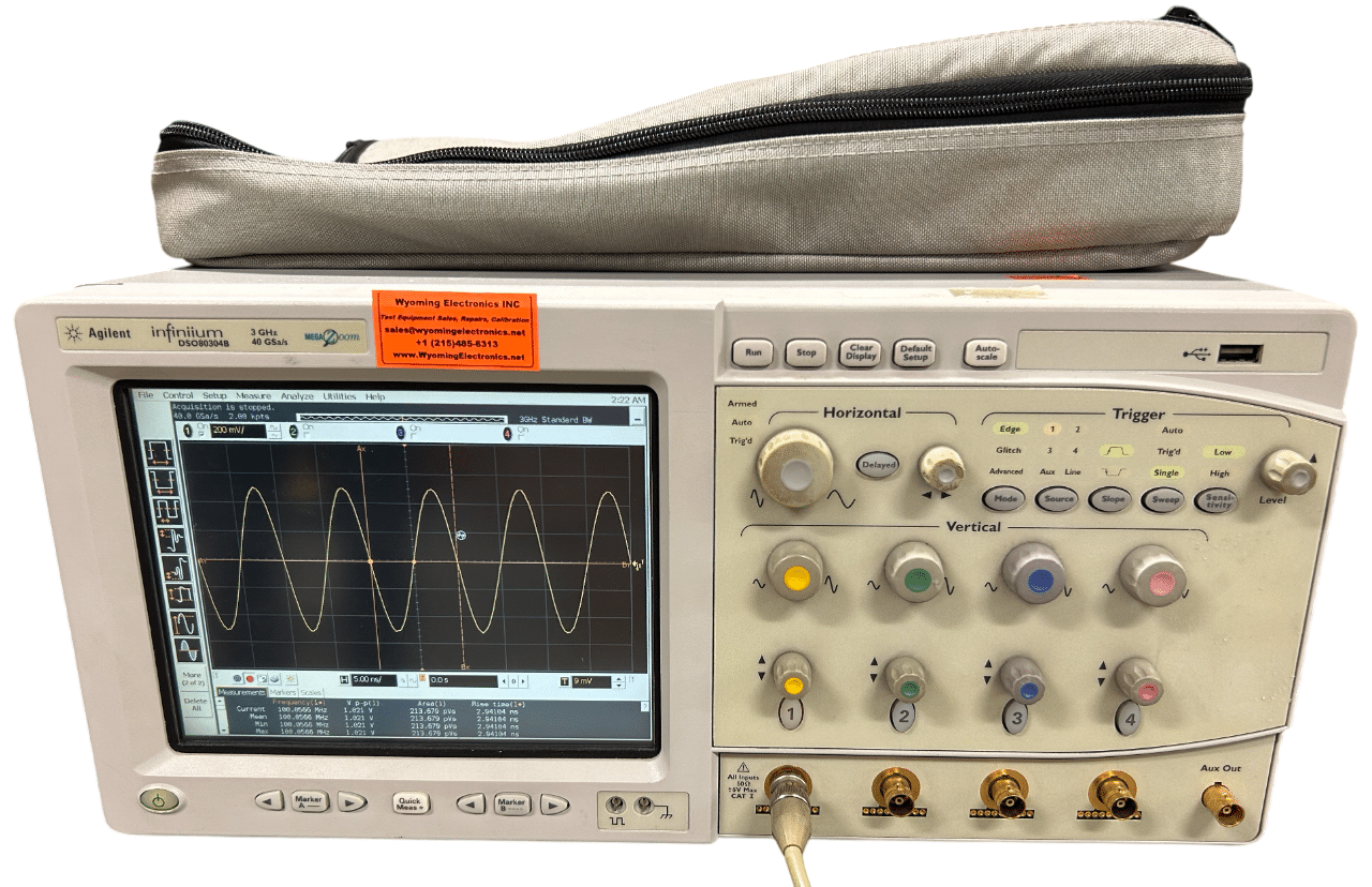 Agilent DSO80304B Digital Signal Oscilloscope 3 GHz 40GS/s W/ opt 001 + probes Agilent DSO80304B Digital Signal Oscilloscope 3 GHz 40GS/s W/ opt 001 + probes