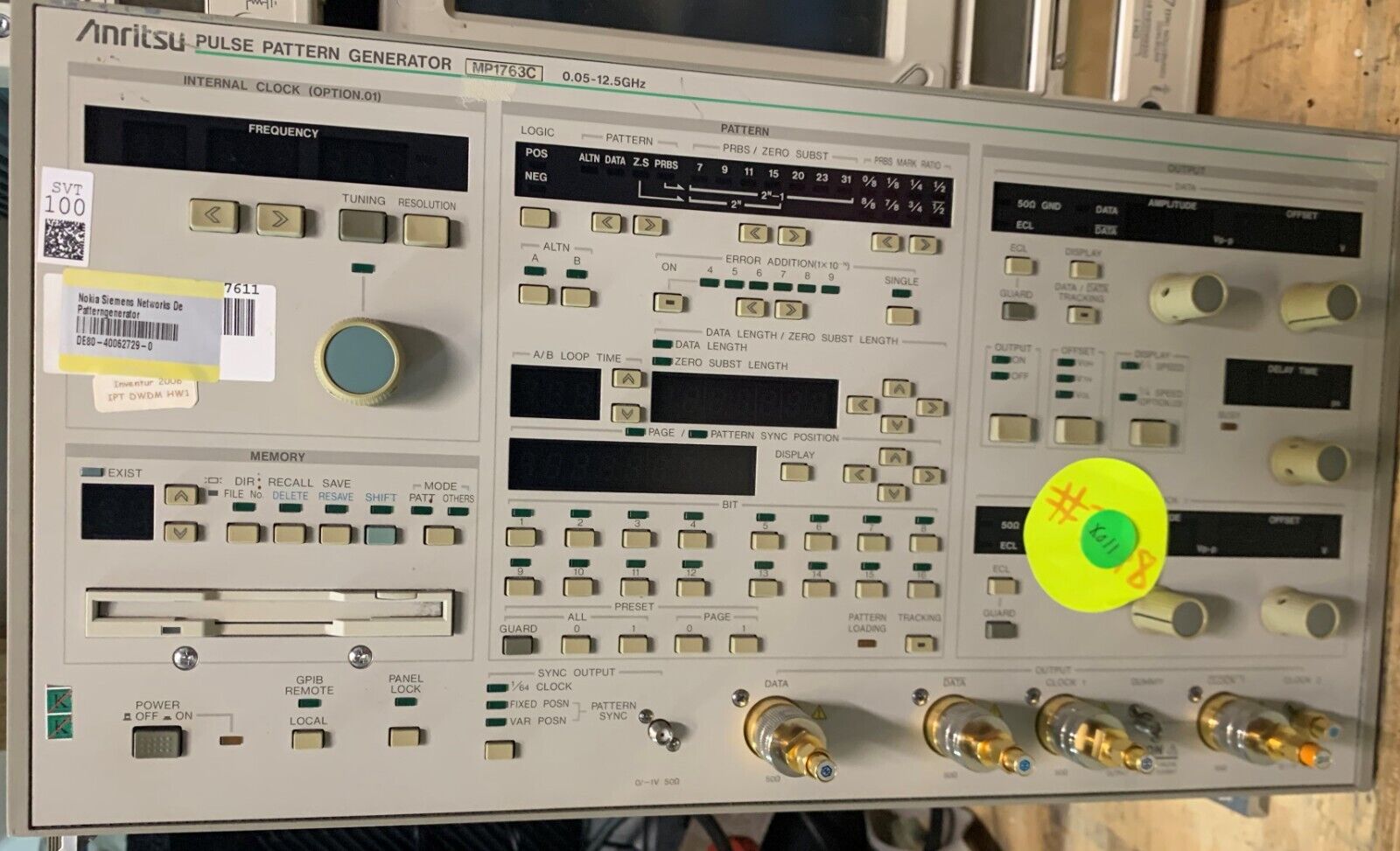 Anritsu MP1763C Pulse Pattern Generator, 0.05-12.5GHz, with option 01  #M011