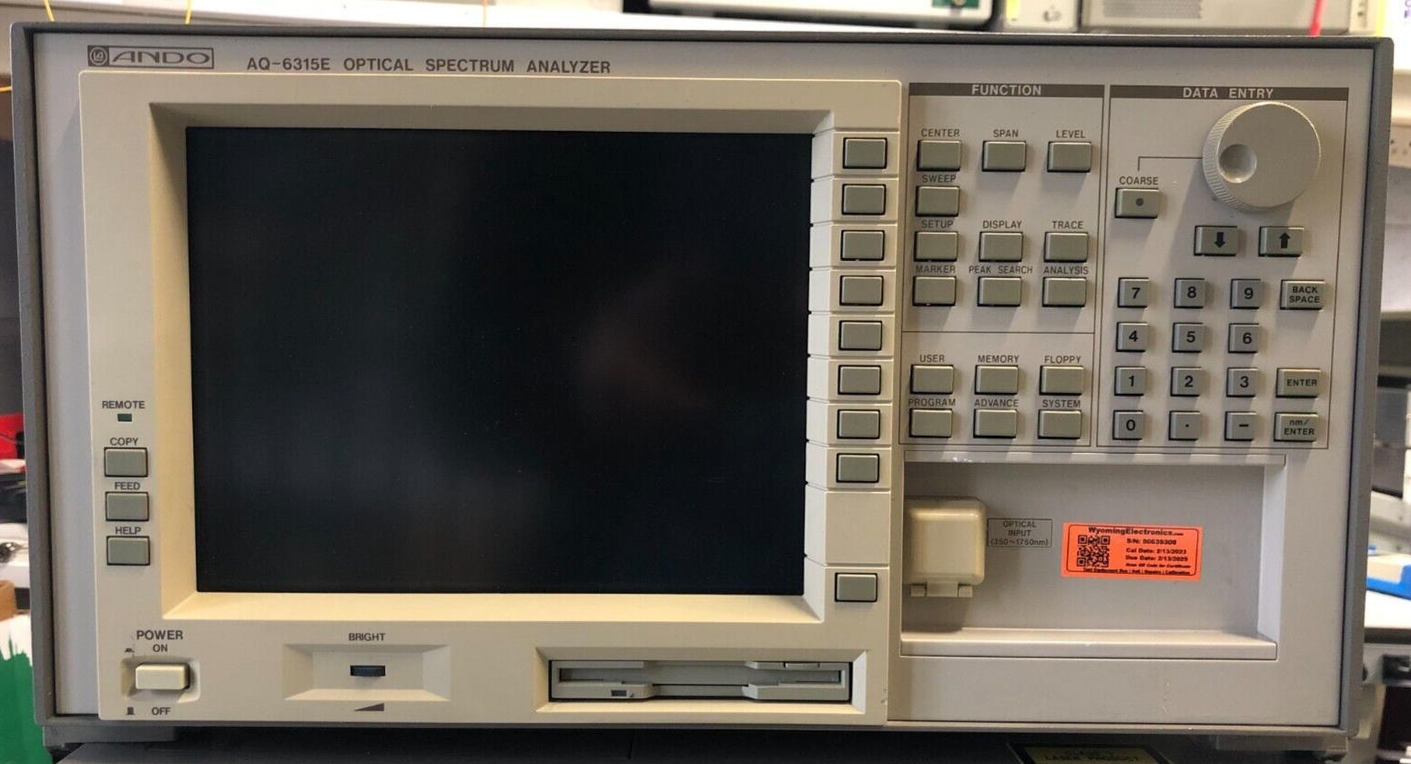 Ando AQ6315E Optical Spectrum Analyzer 350 to 1750 nm