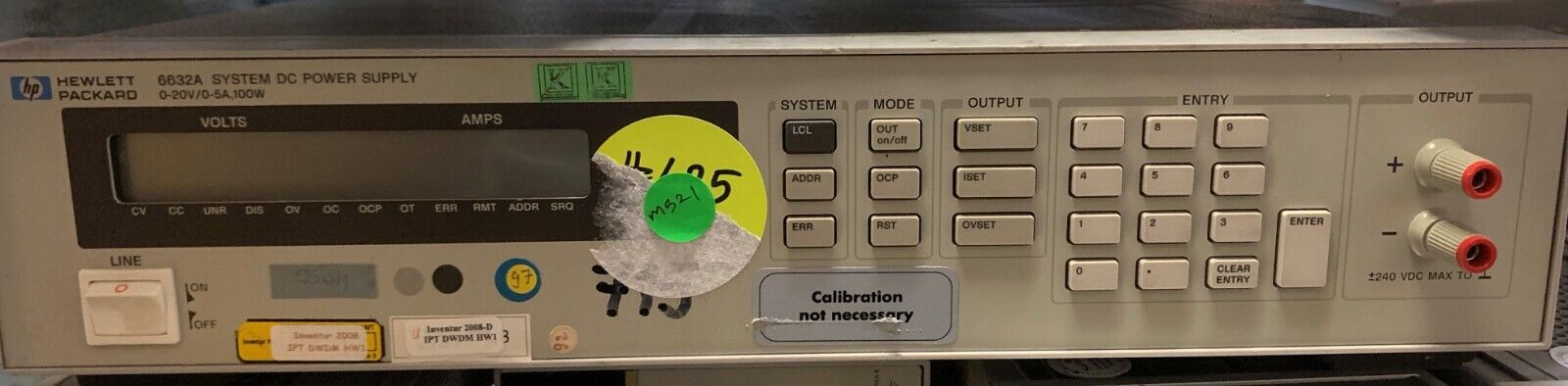 HP - AGILENT 6632A 20V/ 5A, 100W SYSTEM DC POWER SUPPLY