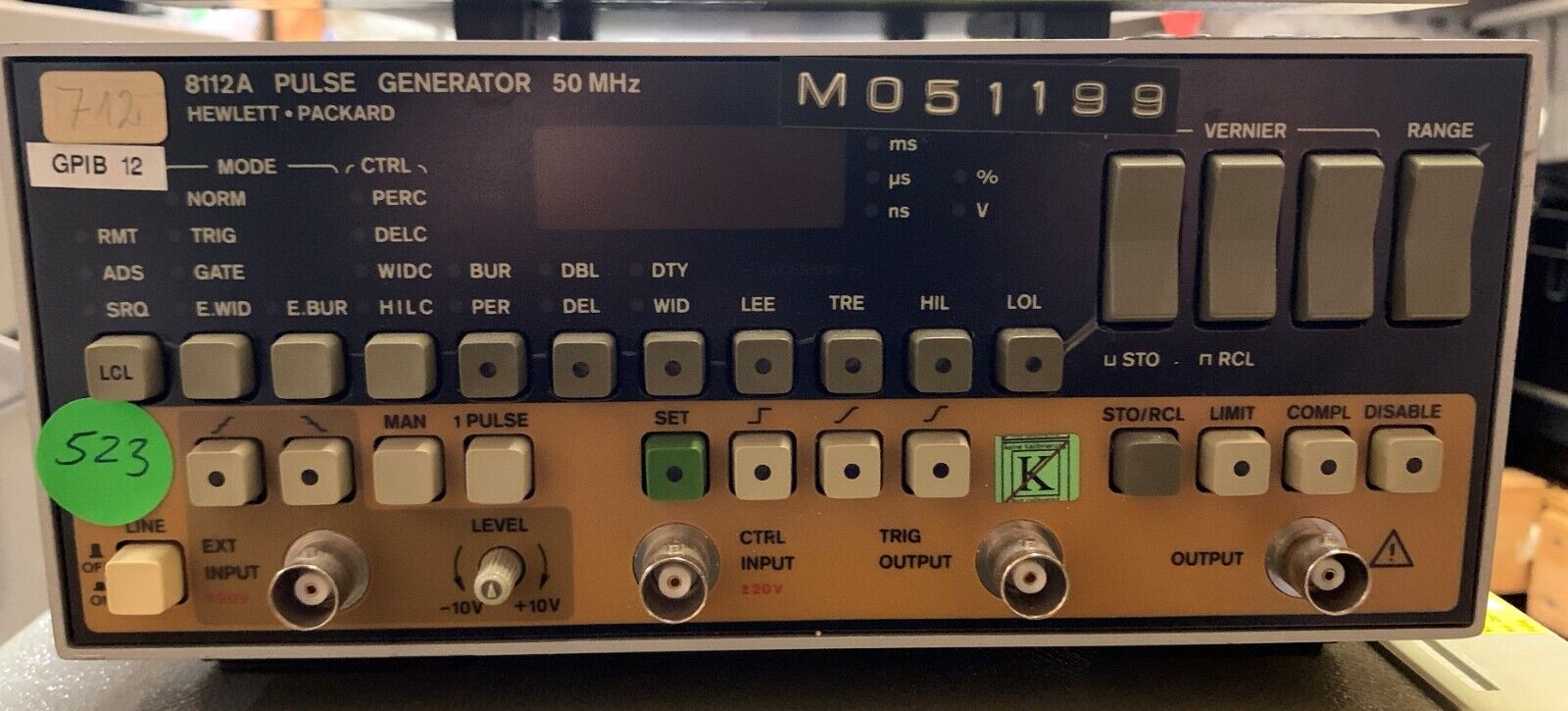 HP 8112A Programmable Pulse Generator, 50MHz